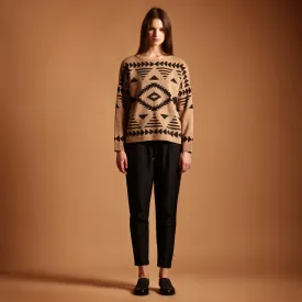Aztec-print jumper