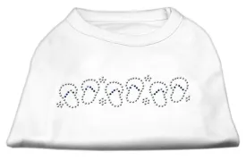 Beach Sandals Rhinestone Shirt White M (12)