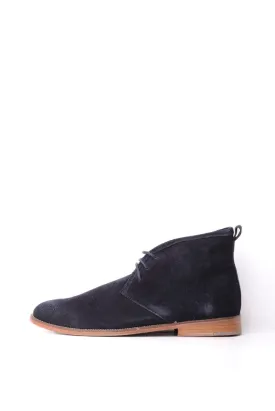 Bobbies Paris Navy Suede Leather Desert Boots