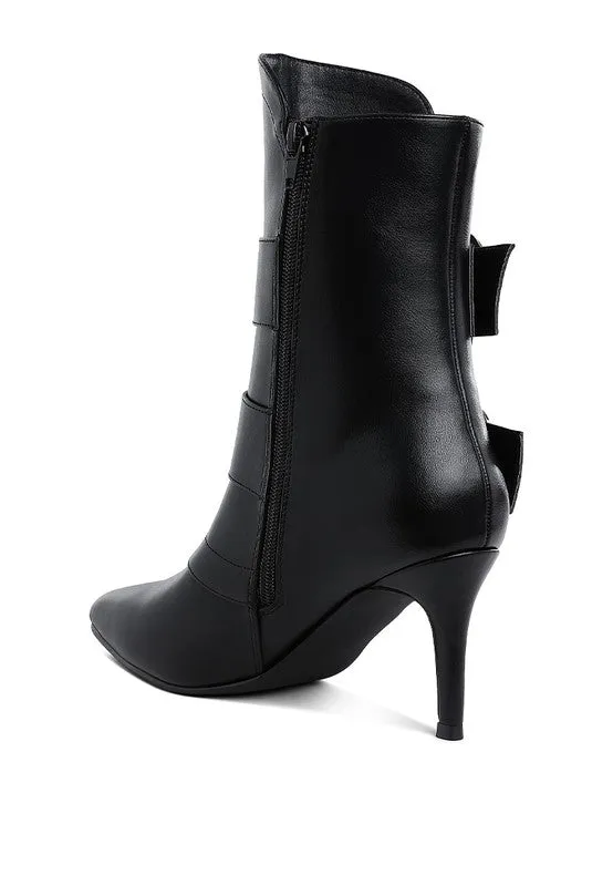 Chunky Buckle Strap Ankle Boots