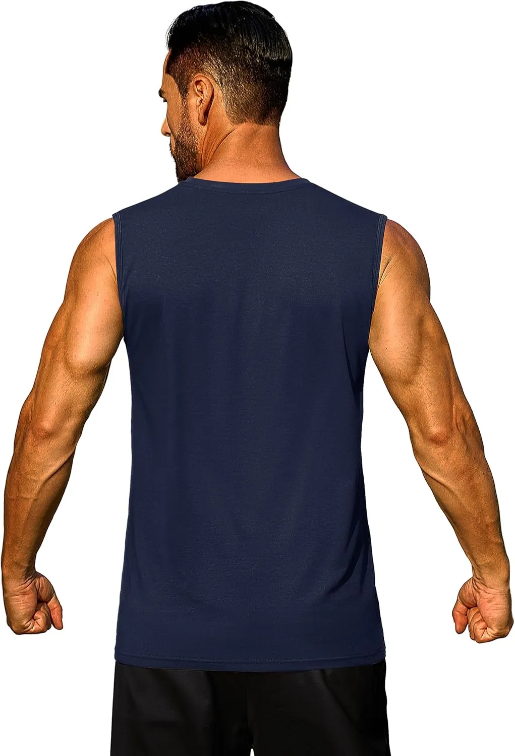 Cotrasen Men's Tank Top UPF 50  Cotton Sleeveless Shirt Lightweight Casual Gym Workout Shirts Cooling Muscle Tee Shirt