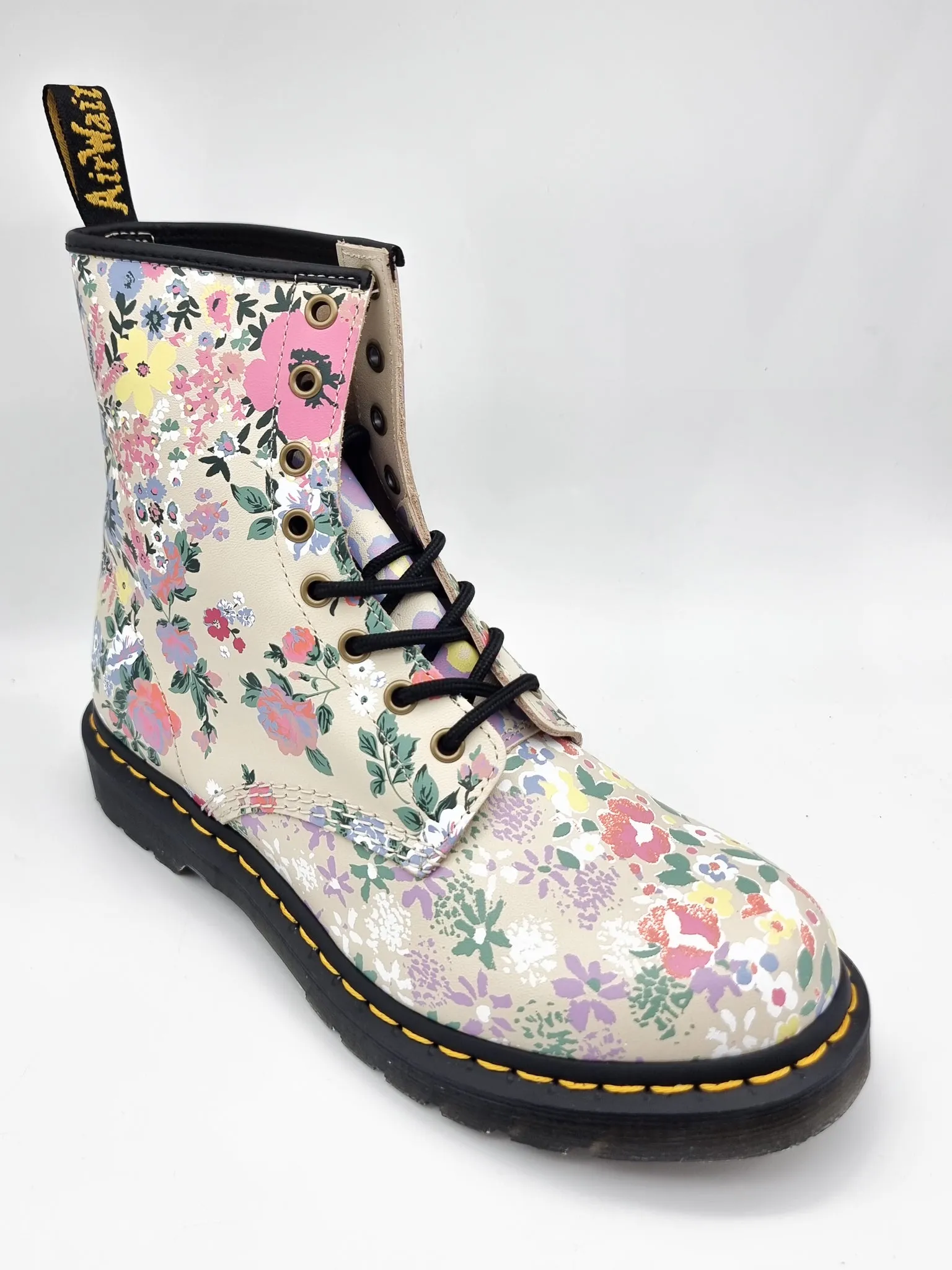 DR. MARTENS 1460 FLORAL MASH-UP CREAM
