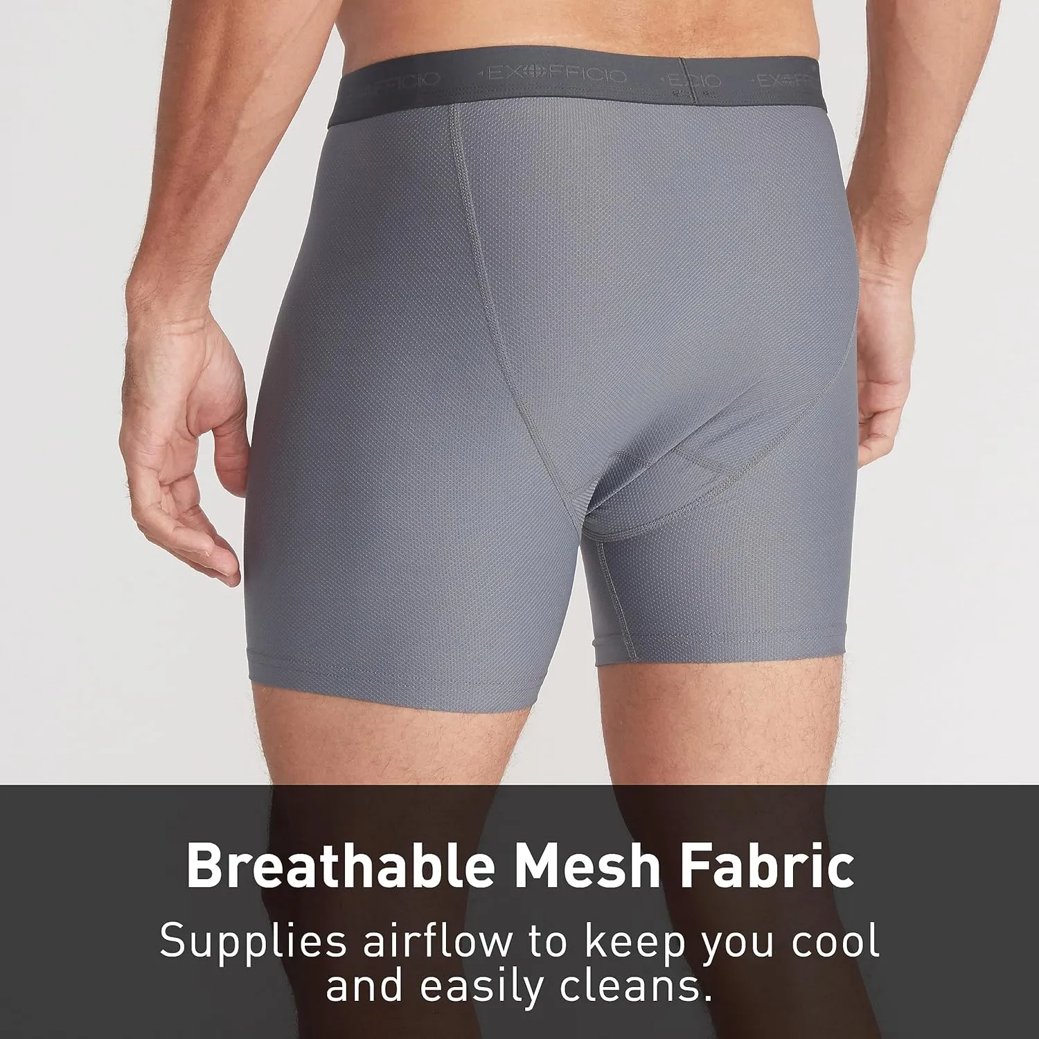 ExOfficio Men's Give-N-Go 2.0 Boxer Brief 2 Pack - Breathable Durable Easy Care Travel Underwear