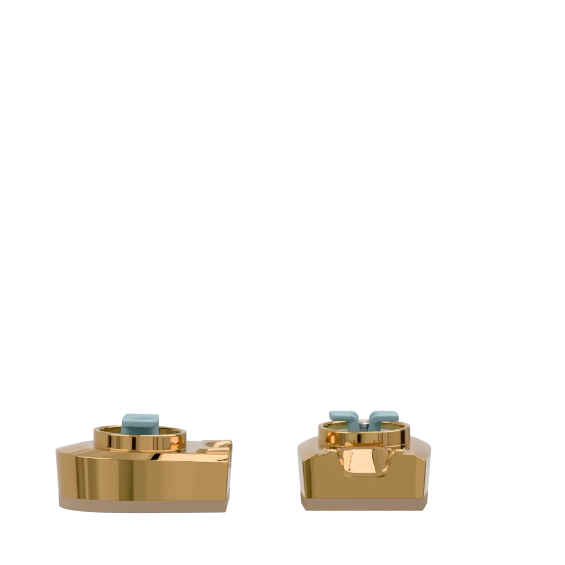 Flare Block Heel Kit 1.5 Chrome Gold