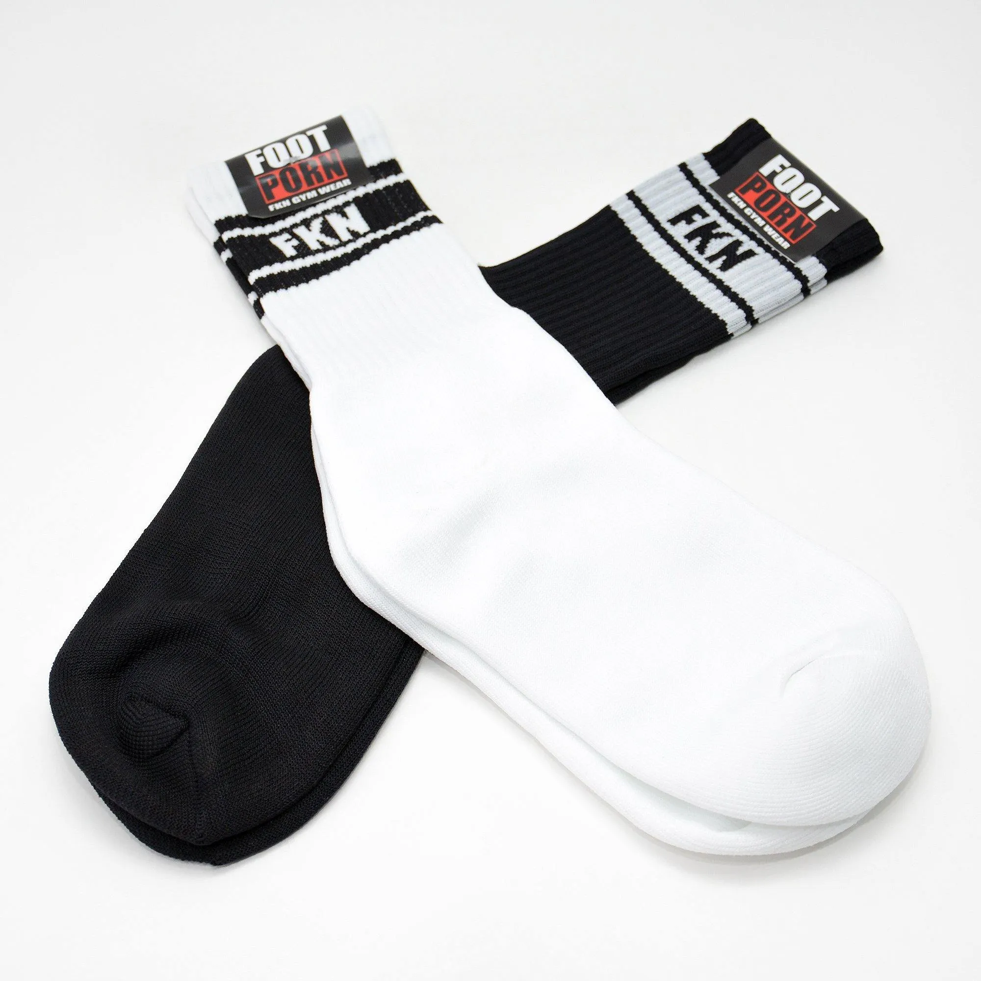 Foot Porn | Gym Crew Socks | Two Pair | Black