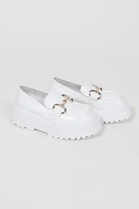 JEFFREY CAMPBELL | Skooled Lug Platform Loafer - White Box