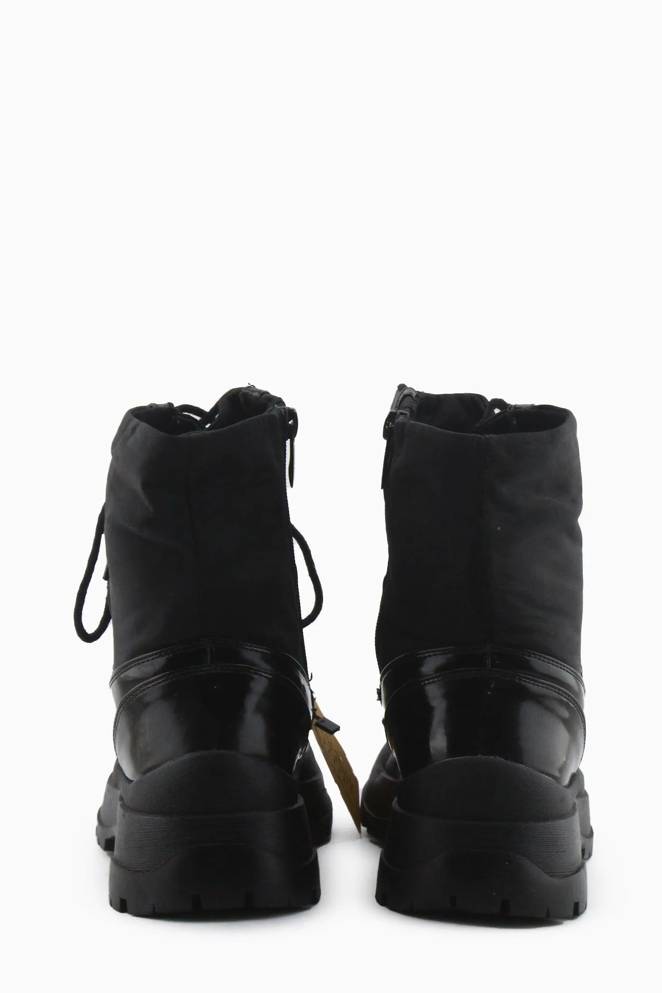 Jenny Fairy Zipper Laces Combat Ankle Boots | Textile