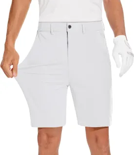 JWM Mens 7"/9" Stretch Golf Shorts - Lightweight Hybrid Casual Dress Work Flat Front Shorts with 5 Pockets Quick Dry UPF50