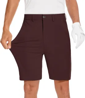 JWM Mens 7"/9" Stretch Golf Shorts - Lightweight Hybrid Casual Dress Work Flat Front Shorts with 5 Pockets Quick Dry UPF50