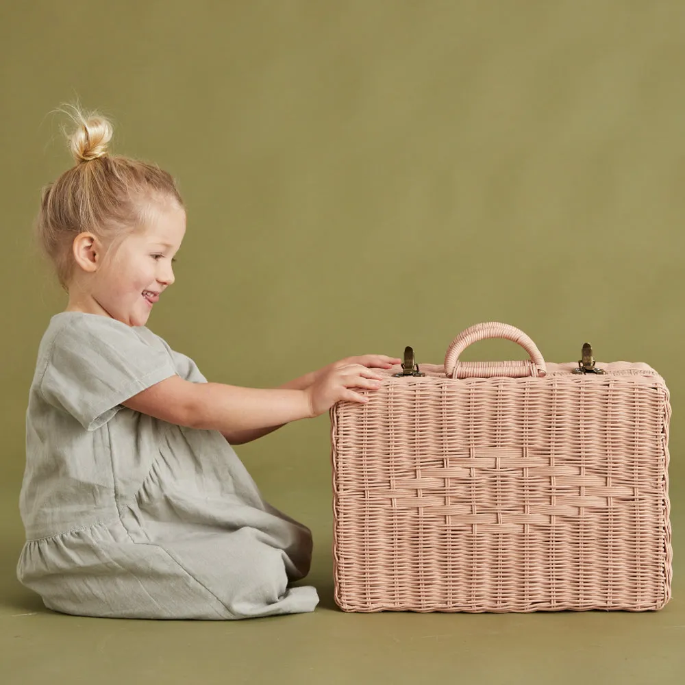 Olli Ella Rattan Toaty Trunk - Rose