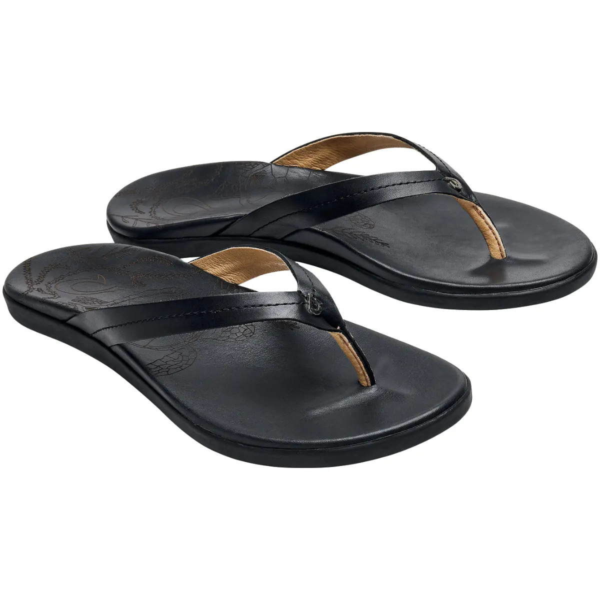 OluKai Women's Honu Leather Beach Sandals