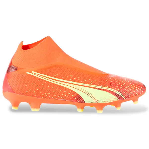 Puma Ultra Match  Laceless FG/AG Soccer Cleats (Coral/Fizzy Light/Black)