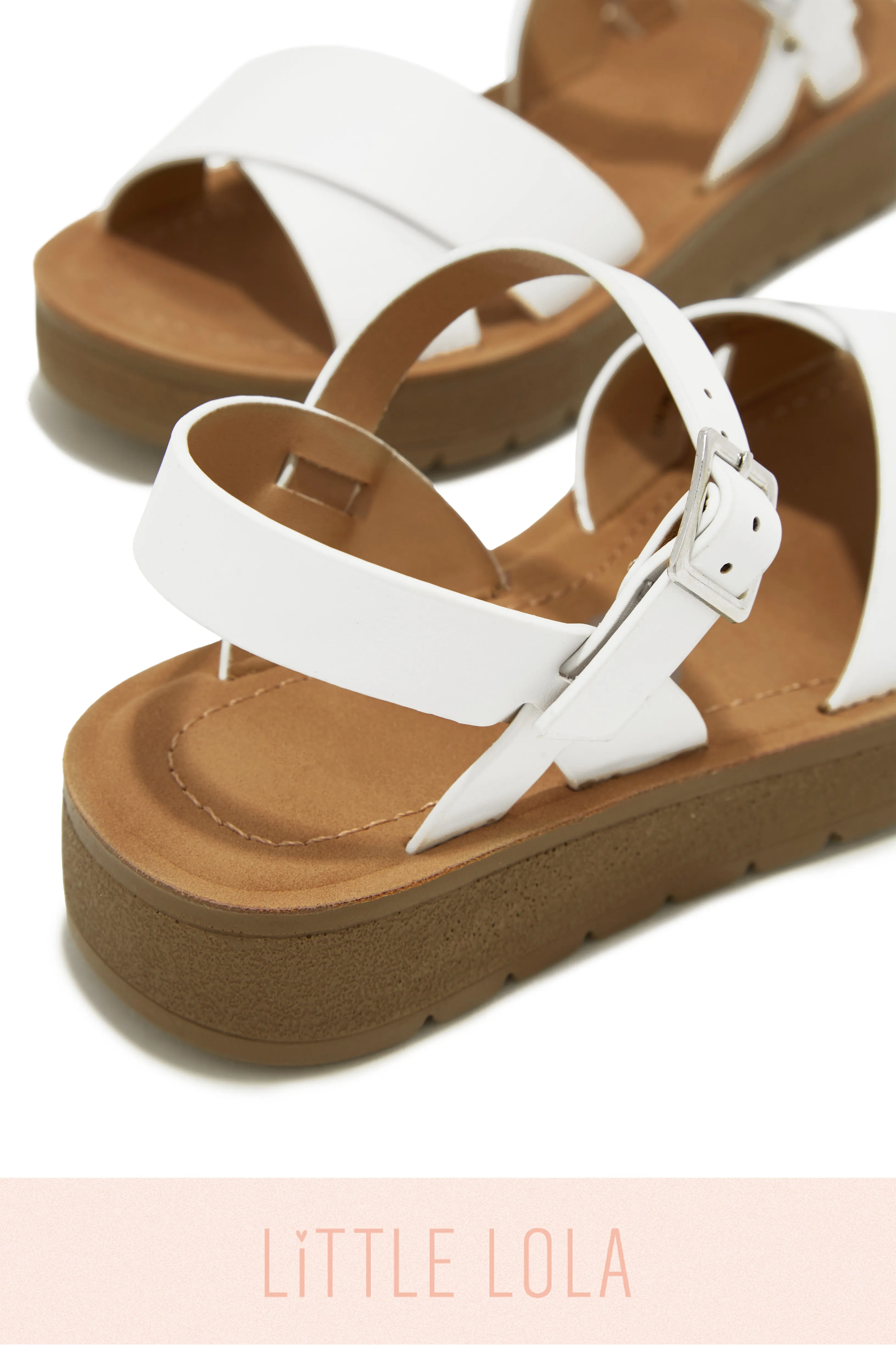 Sandy Days Kids Flat Sandals - White