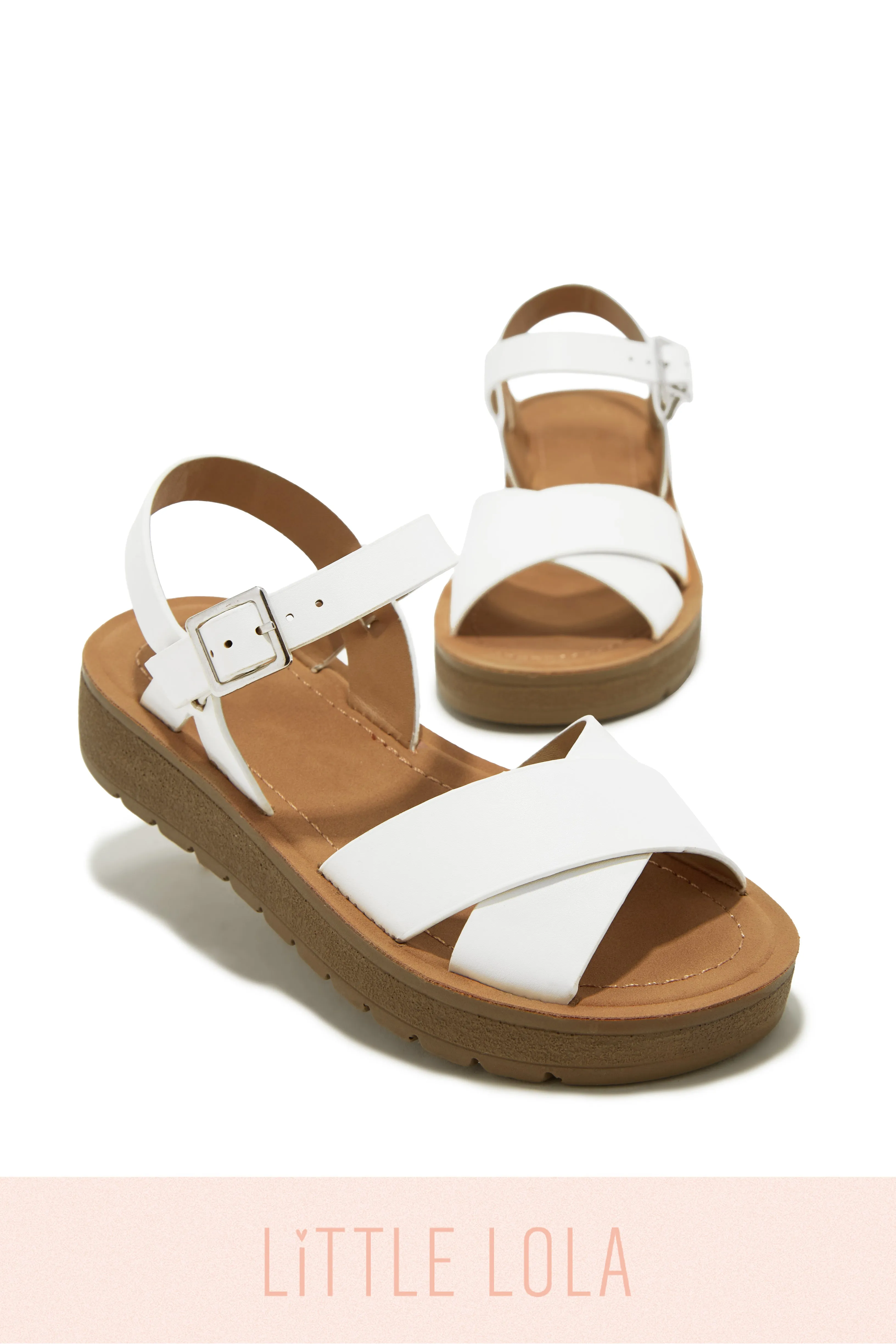Sandy Days Kids Flat Sandals - White