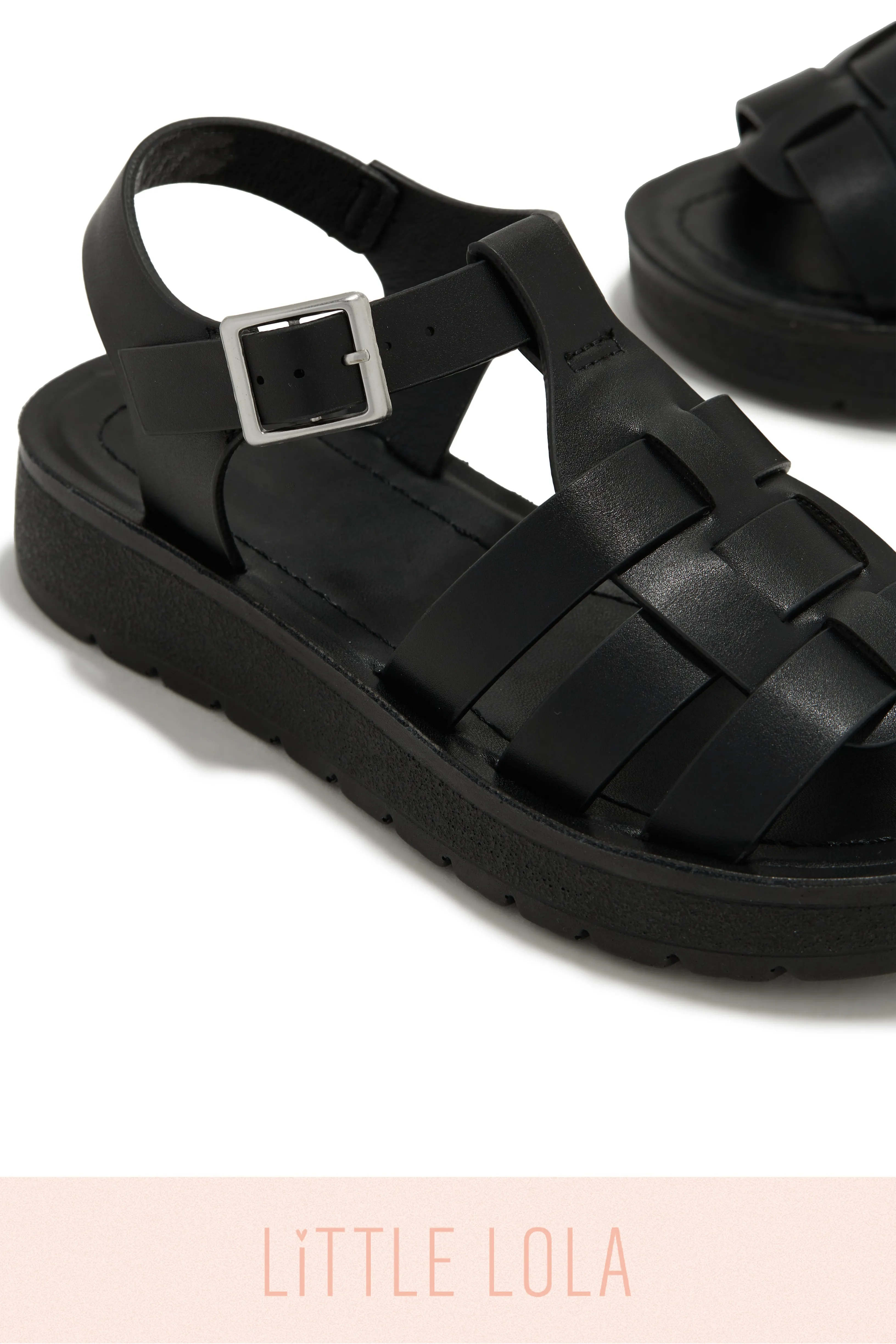 Summer Vacation Kids Flat Sandals - Black