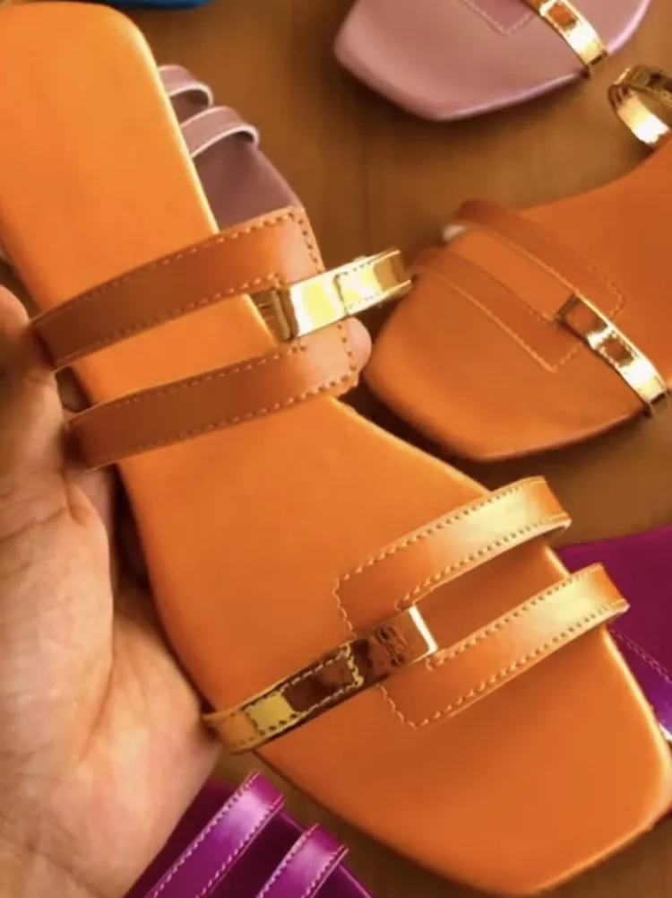 Toleet Casual Color Block Flat Heel Sandals