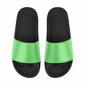 Uniquely You Mens Slide Sandals /   Pastel Green Flip-Flops