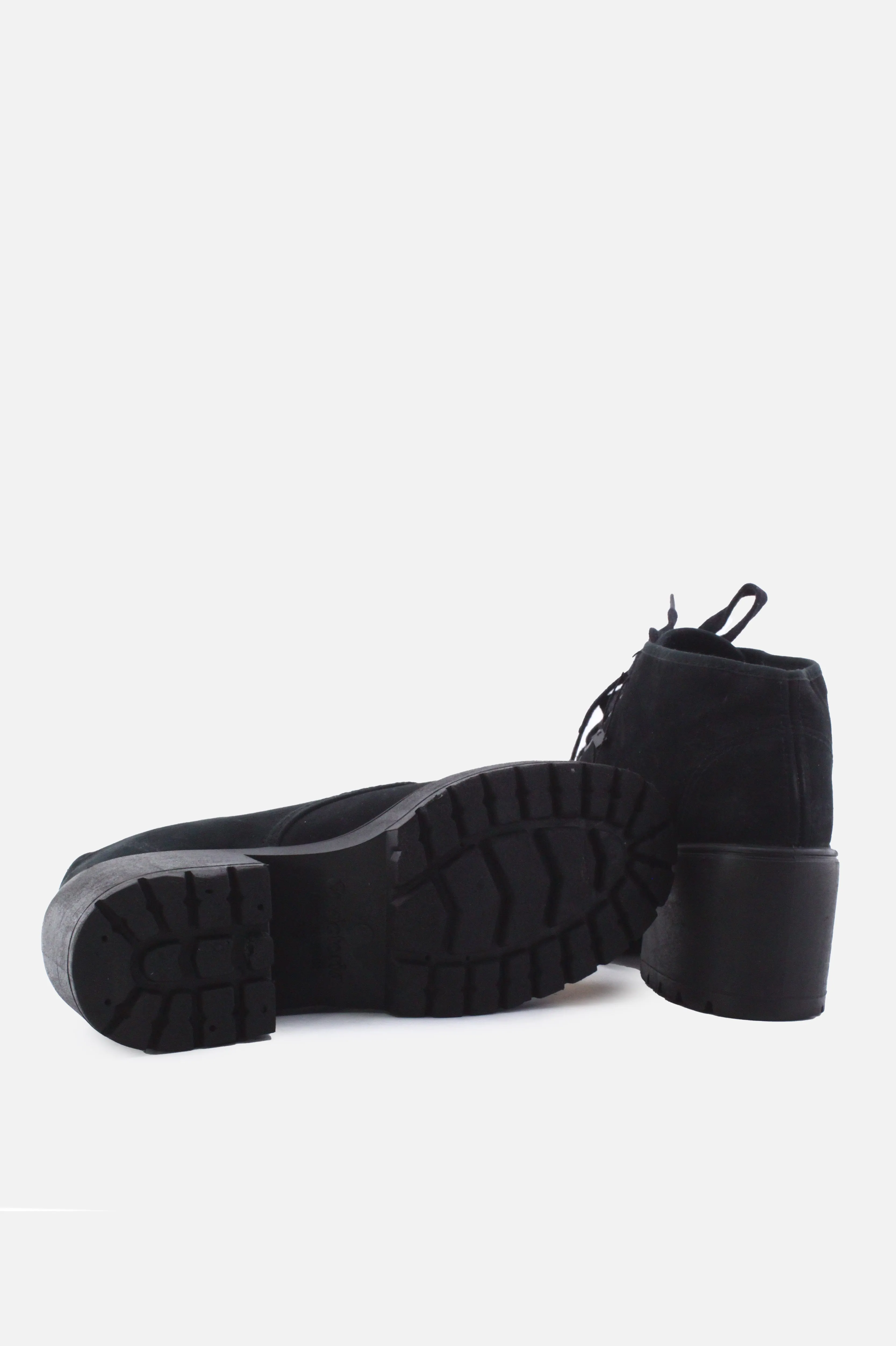 Victoria Block Heels Ankle Boots | Textile