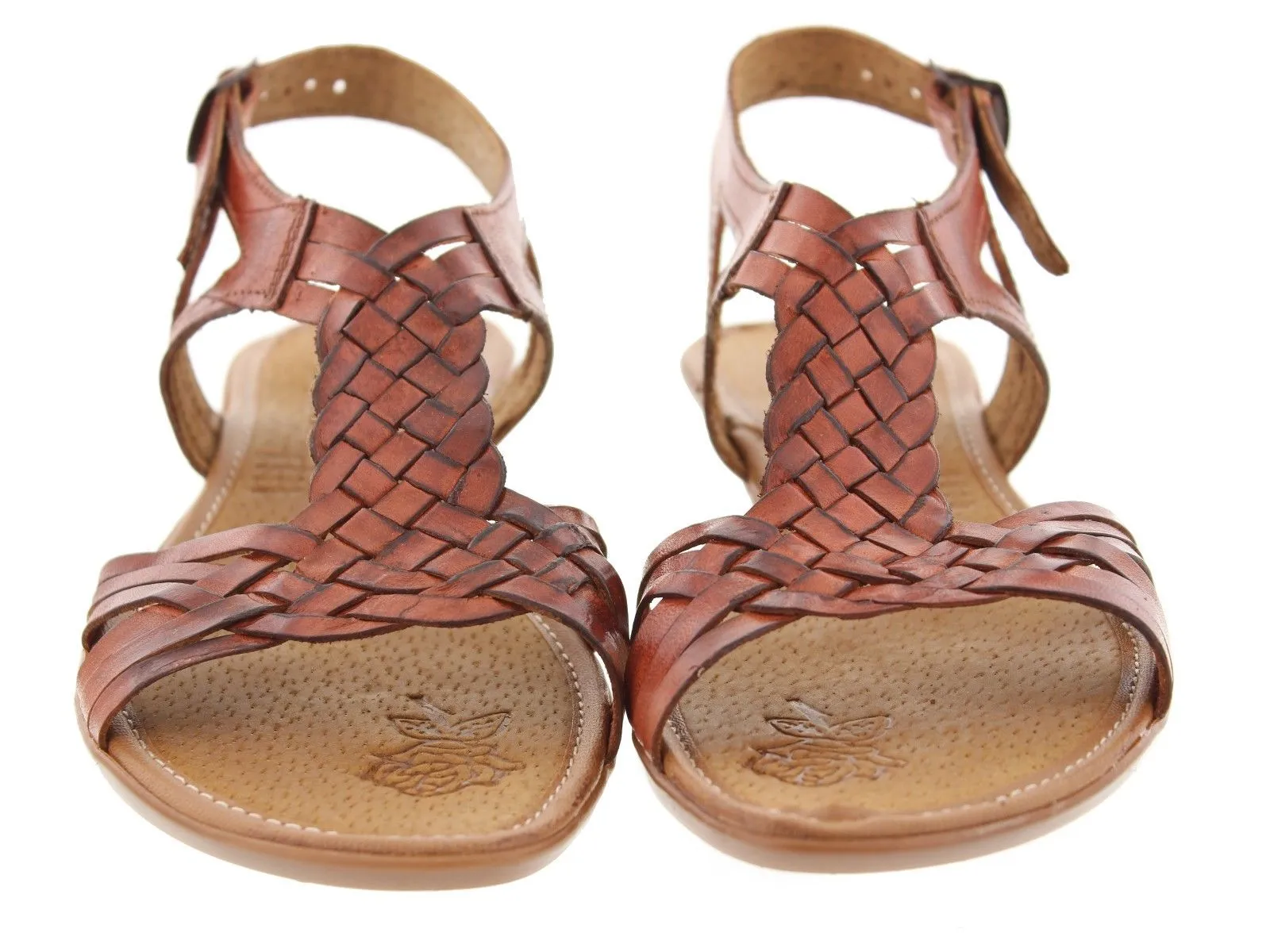 Womens Authentic Huaraches Real Leather Sandals Cognac - #231