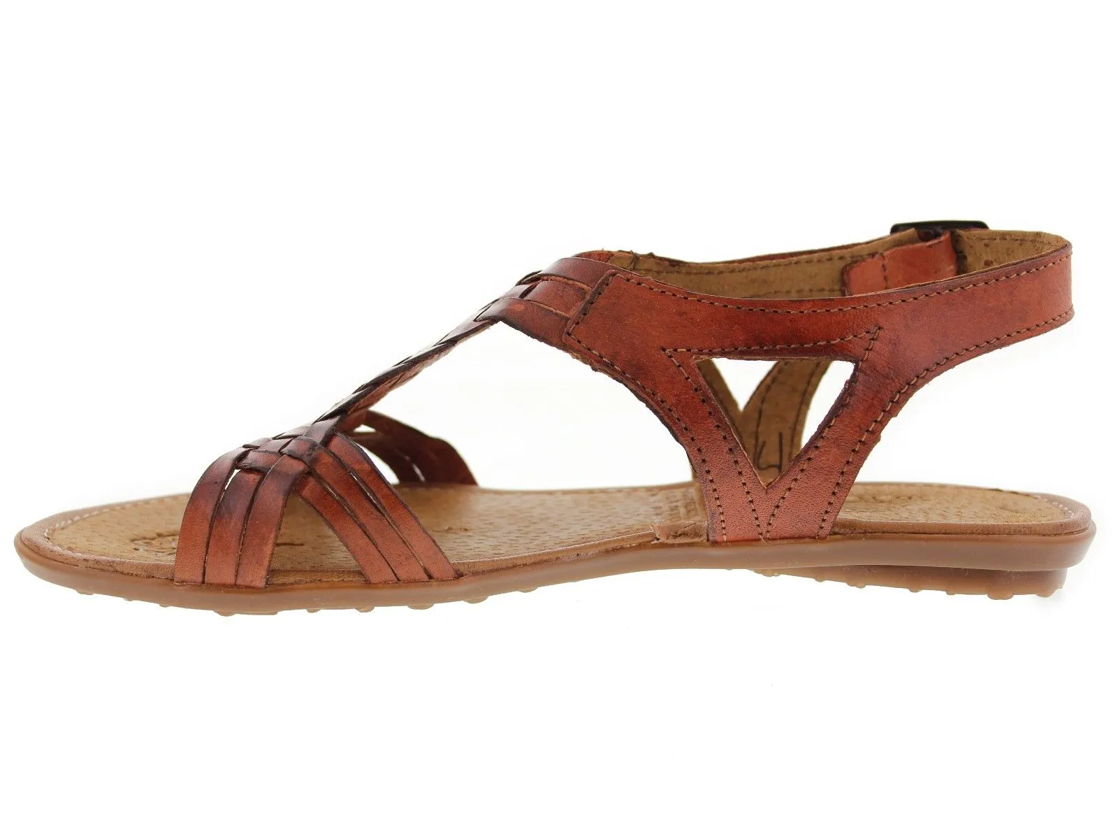 Womens Authentic Huaraches Real Leather Sandals Cognac - #231