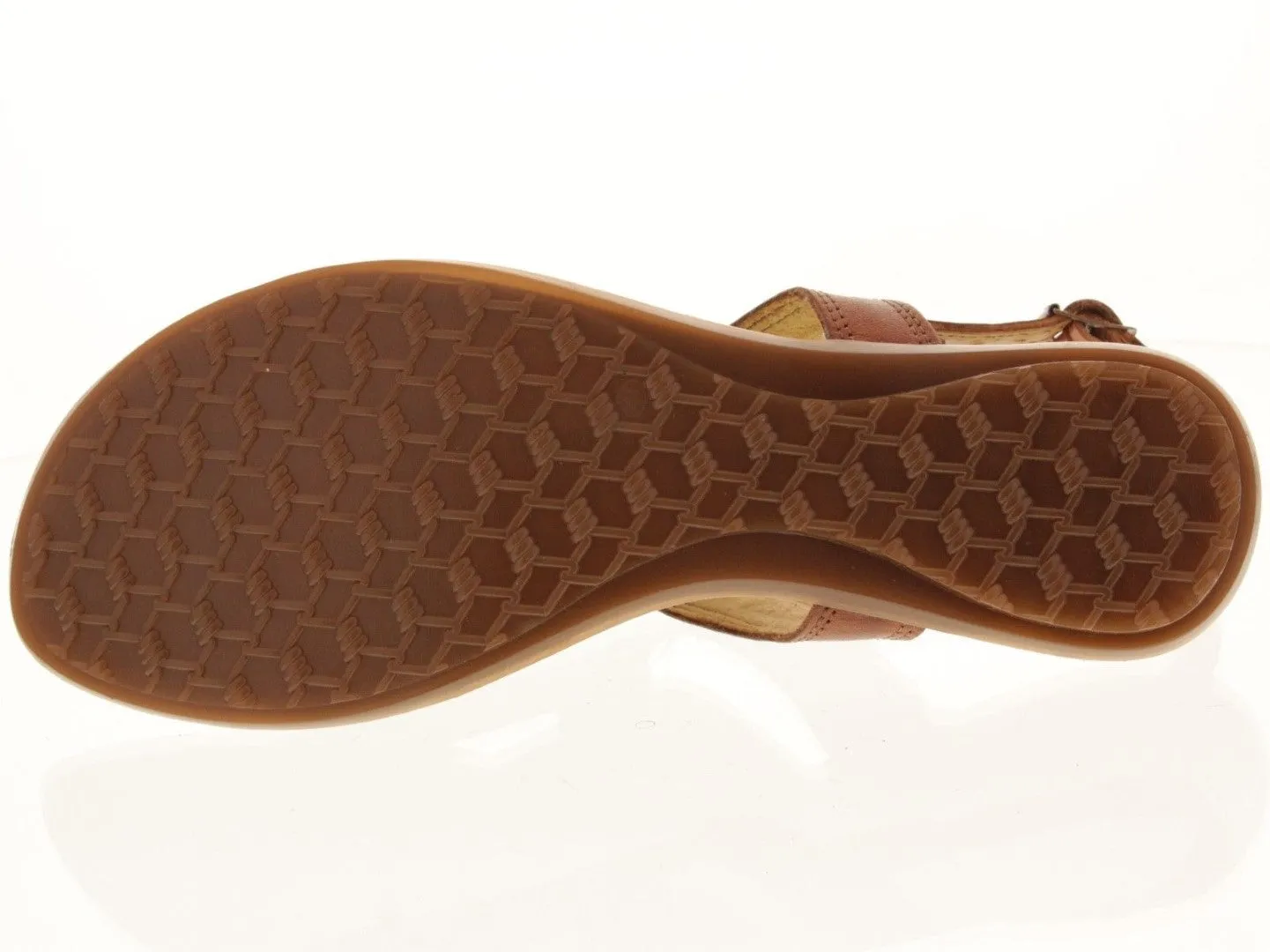 Womens Authentic Huaraches Real Leather Sandals T-Strap Cognac - #549